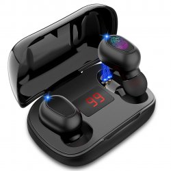 Jecoo Audífonos Inalámbricos Bluetooth 5.0 Auriculares inalámbricos Impermerable con Micrófono de Reducción de Ruido Mini Audífonos Deportivos para iPhone Android